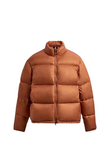 100% FEATHER DOWN PUFFER JACKET - Dark orange by Zara