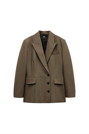 DOUBLE-BREASTED CHECK BLAZER