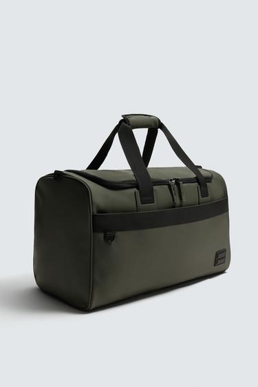 RUBBERISED TRAVEL BAG - Khaki Green by Zara