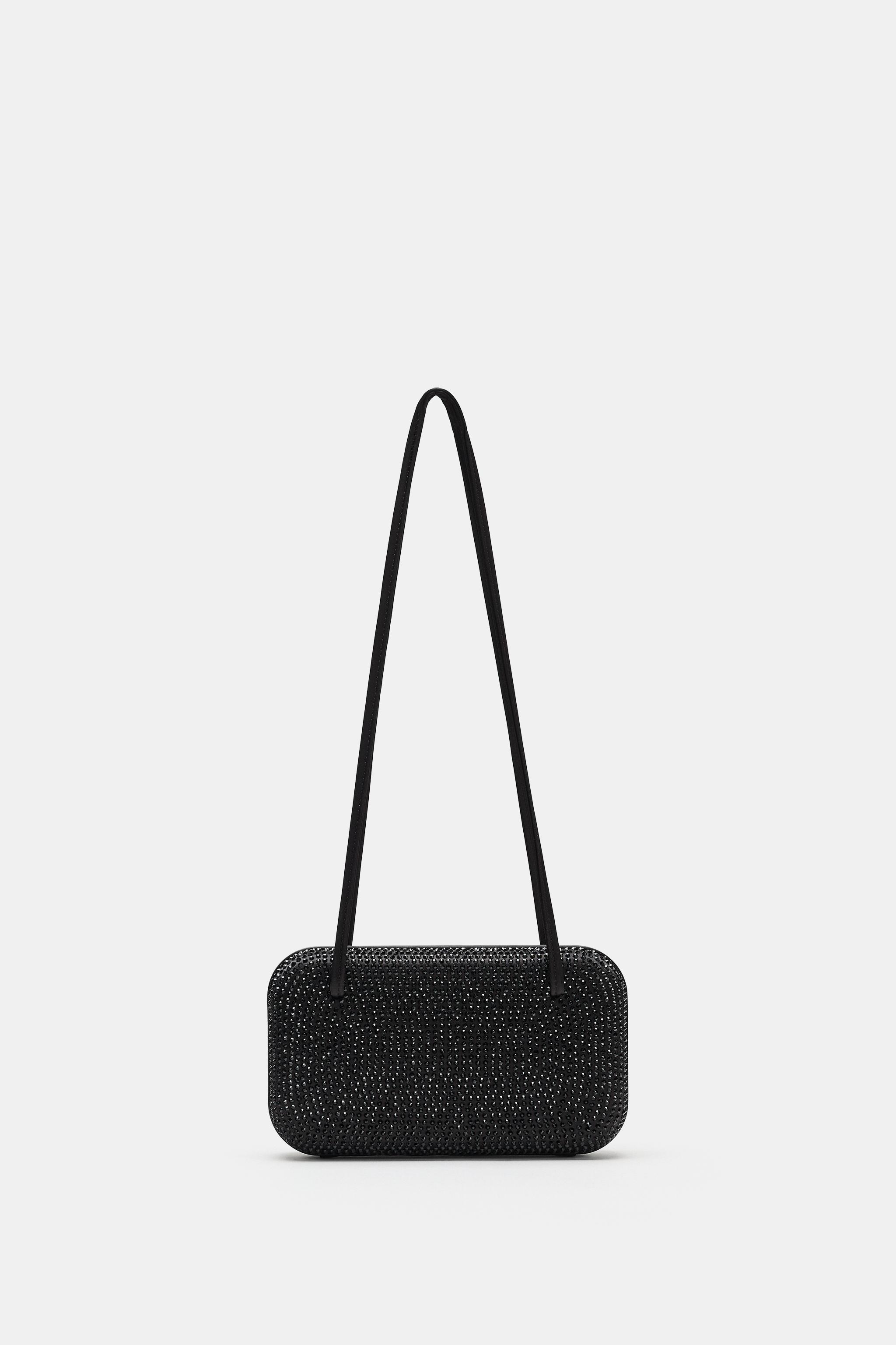 Stone  ショルダーバッグ ブラック 美品 ラインストーン ショルダーバッグ - ブラック | ZARA Japan / 日本