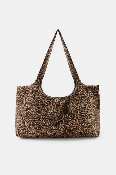 ANIMAL PRINT COTTON MAXI BAG - Leopard by Zara