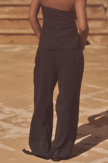 PANTALON FLUIDE - Noir de Zara - Image 2