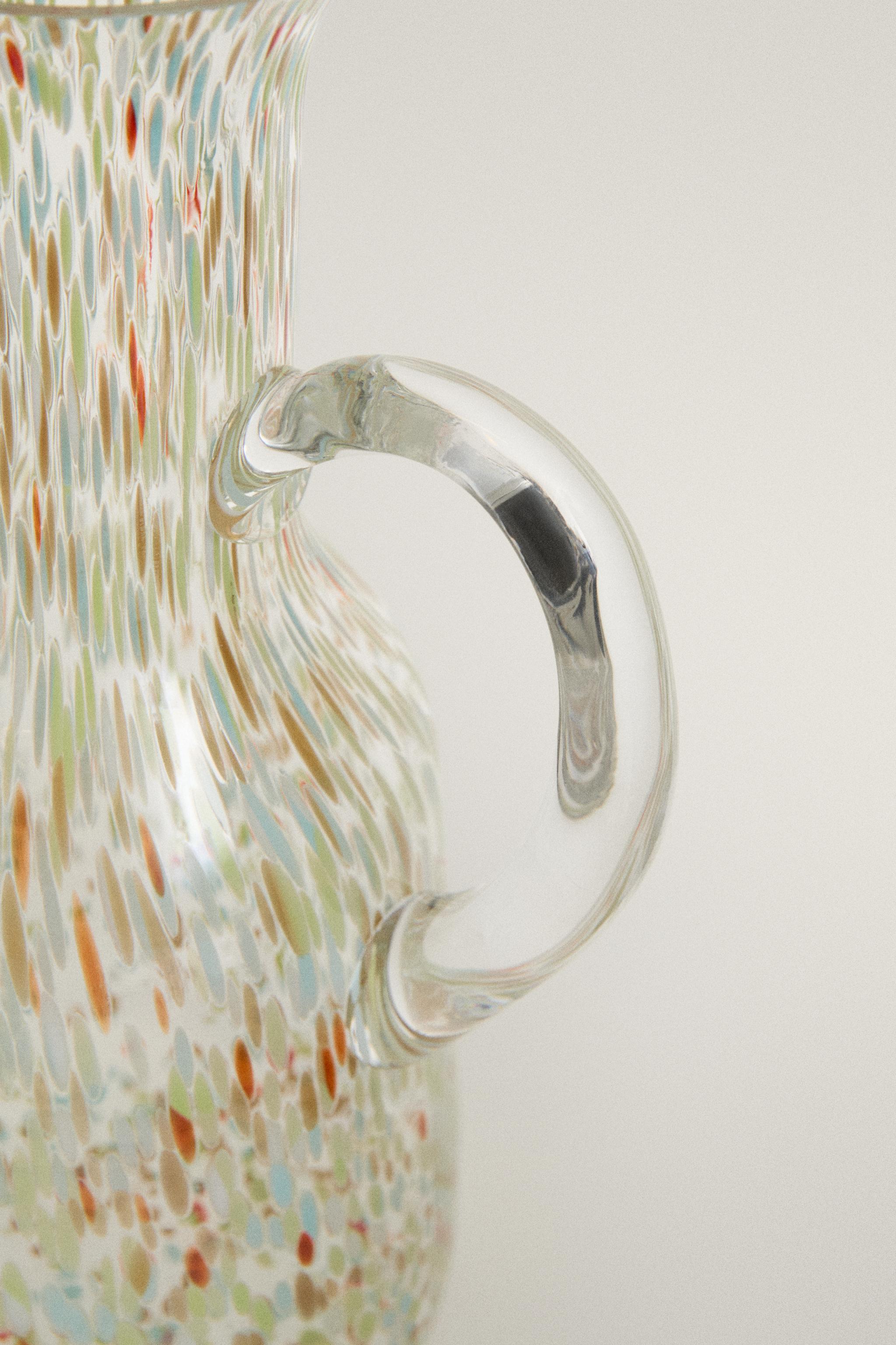 MULTICOLOR GLASS PITCHER