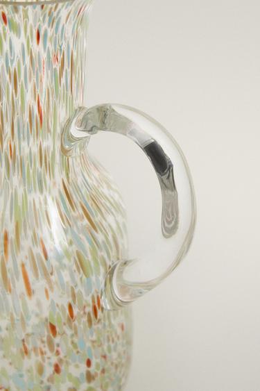 MULTICOLOURED GLASS JUG - Blue green by Zara - Image 2