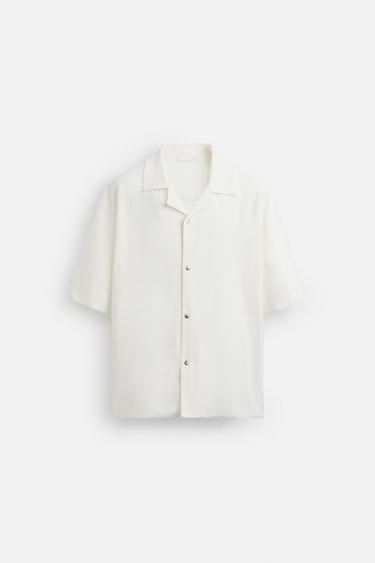 CHEMISE COUPE DÉCONTRACTÉE TEXTURÉE - Blanc de Zara - Image 5