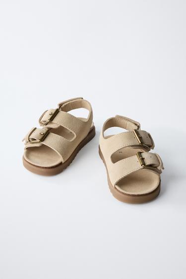 LEATHER BUCKLE SANDALS - Sand Brown by Zara - Image 2