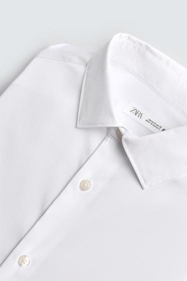 SLIM FIT SHIRT WITH CUFFLINKS - White by Zara - Image 9
