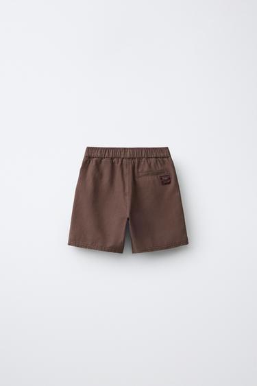 SHORT EN TOILE - Marron de Zara - Image 1