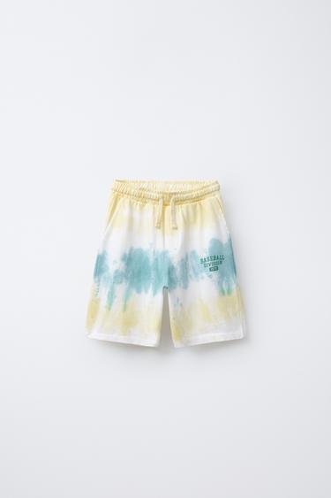 TIE-DYE JOGGING BERMUDA SHORTS - Multicoloured by Zara
