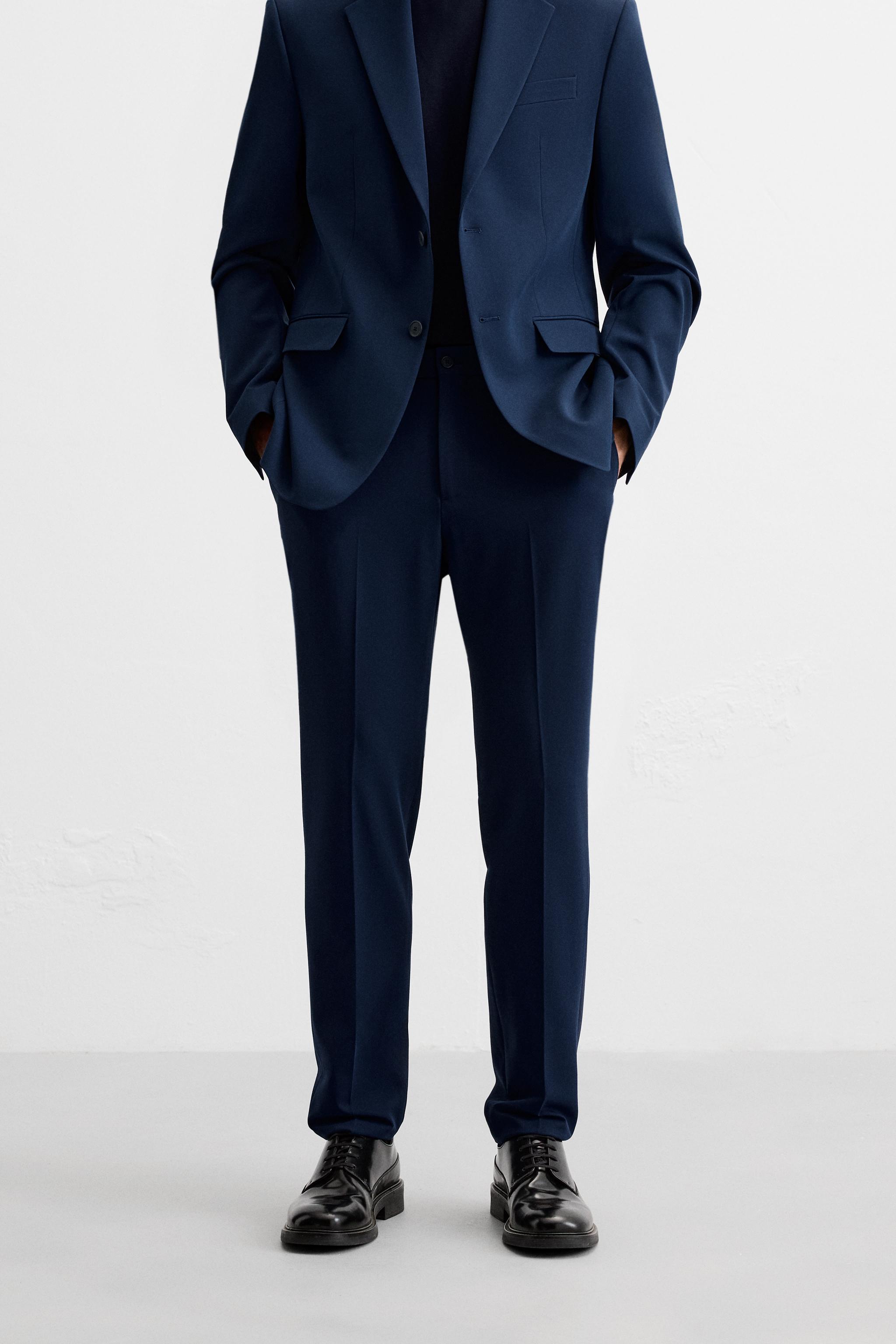 Navy blue suit zara best sale