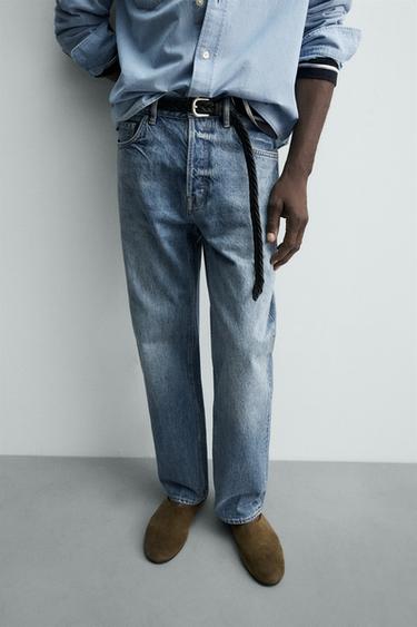 AARON LEVINE X ZARA STRAIGHT-LEG JEANS - Mid-blue by Zara - Image 6