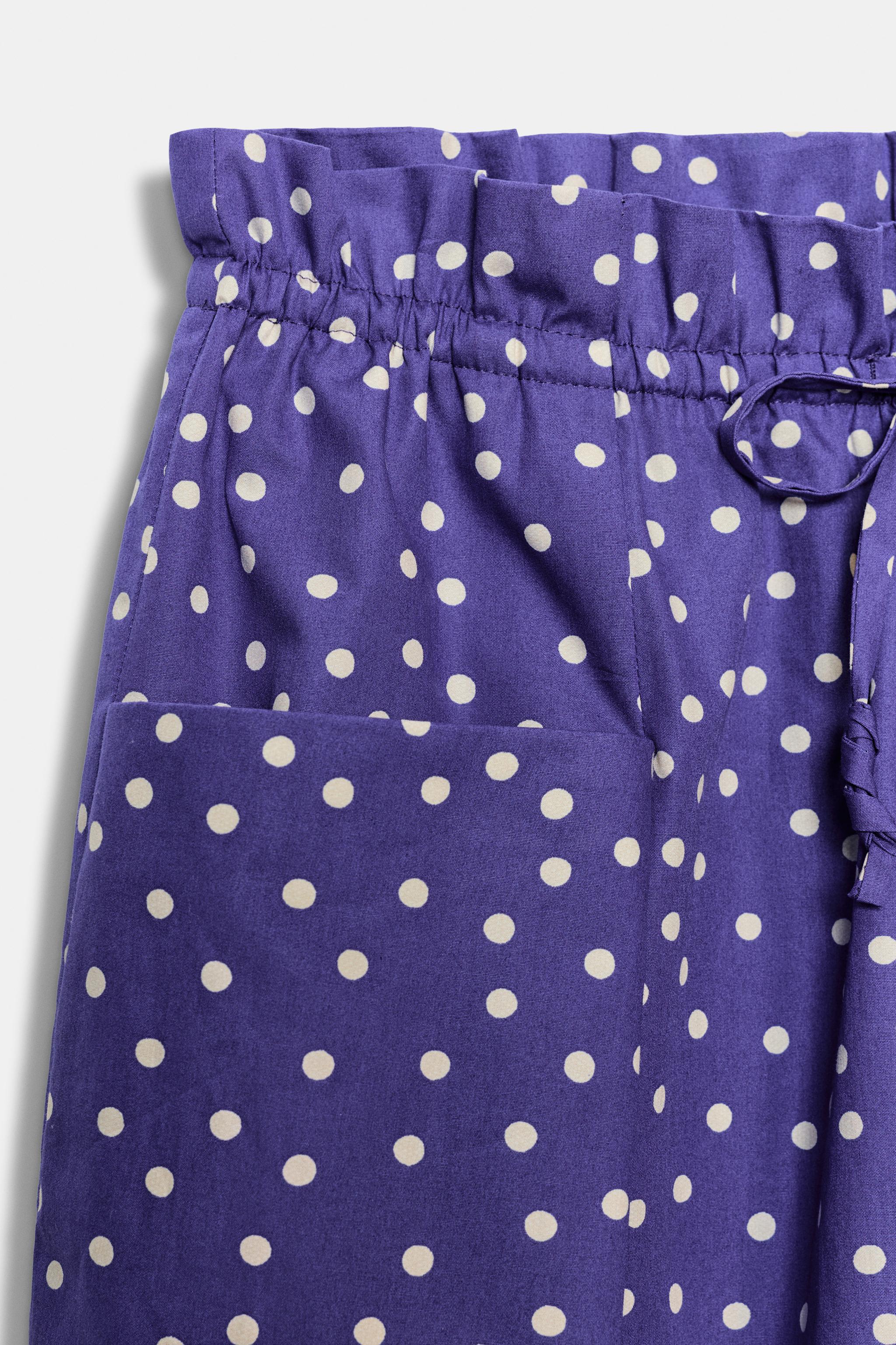PANTALON IMPRIMÉ À POIS ZW COLLECTION