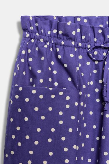 ZW COLLECTION POLKA DOT PRINT TROUSERS - Purple by Zara - Image 5