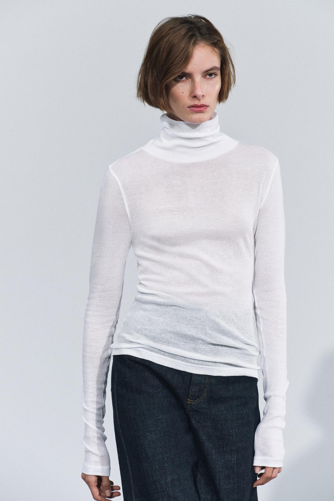 SUPIMA® MOCK NECK T-SHIRT — White