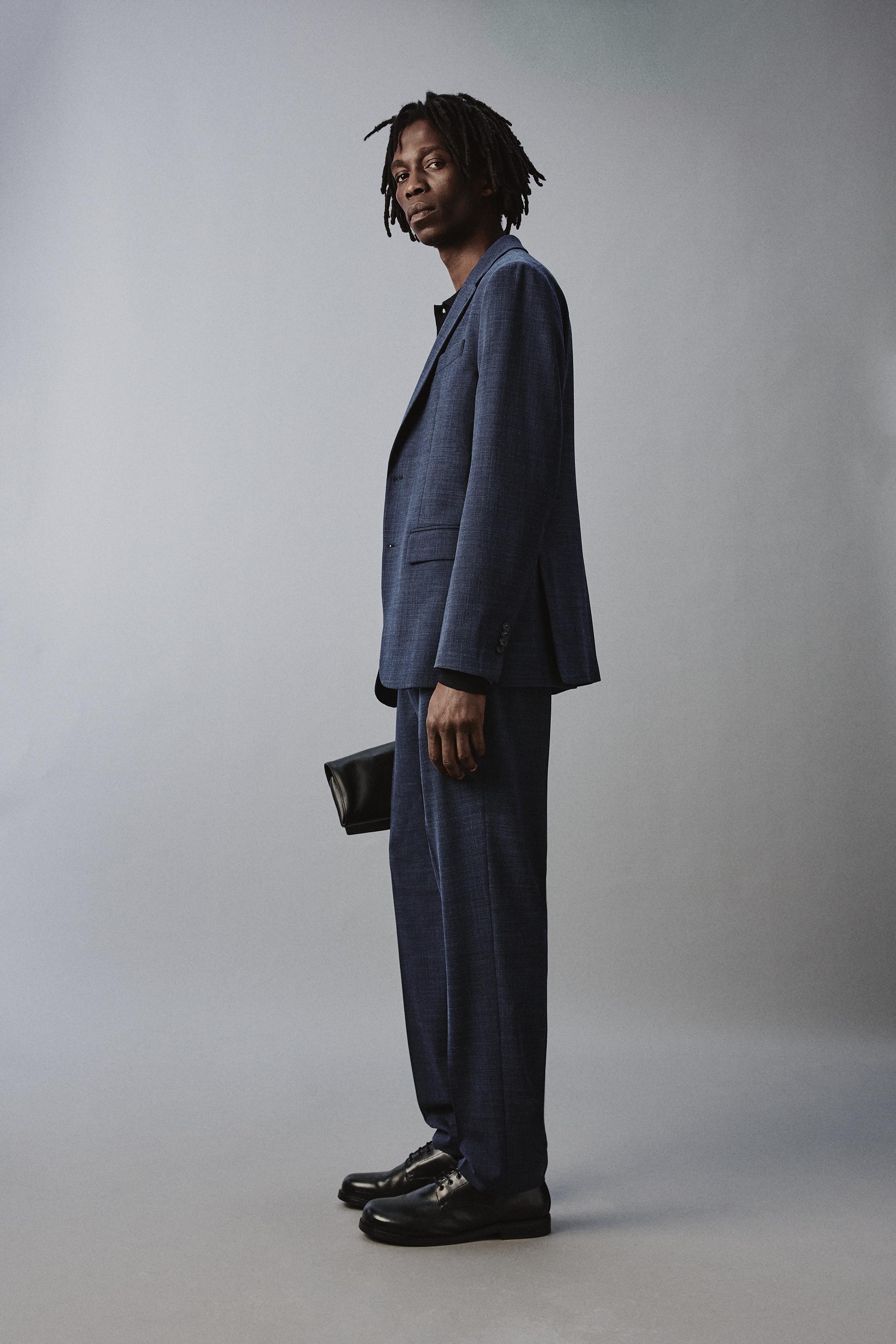 TEXTURED SUIT PANTS