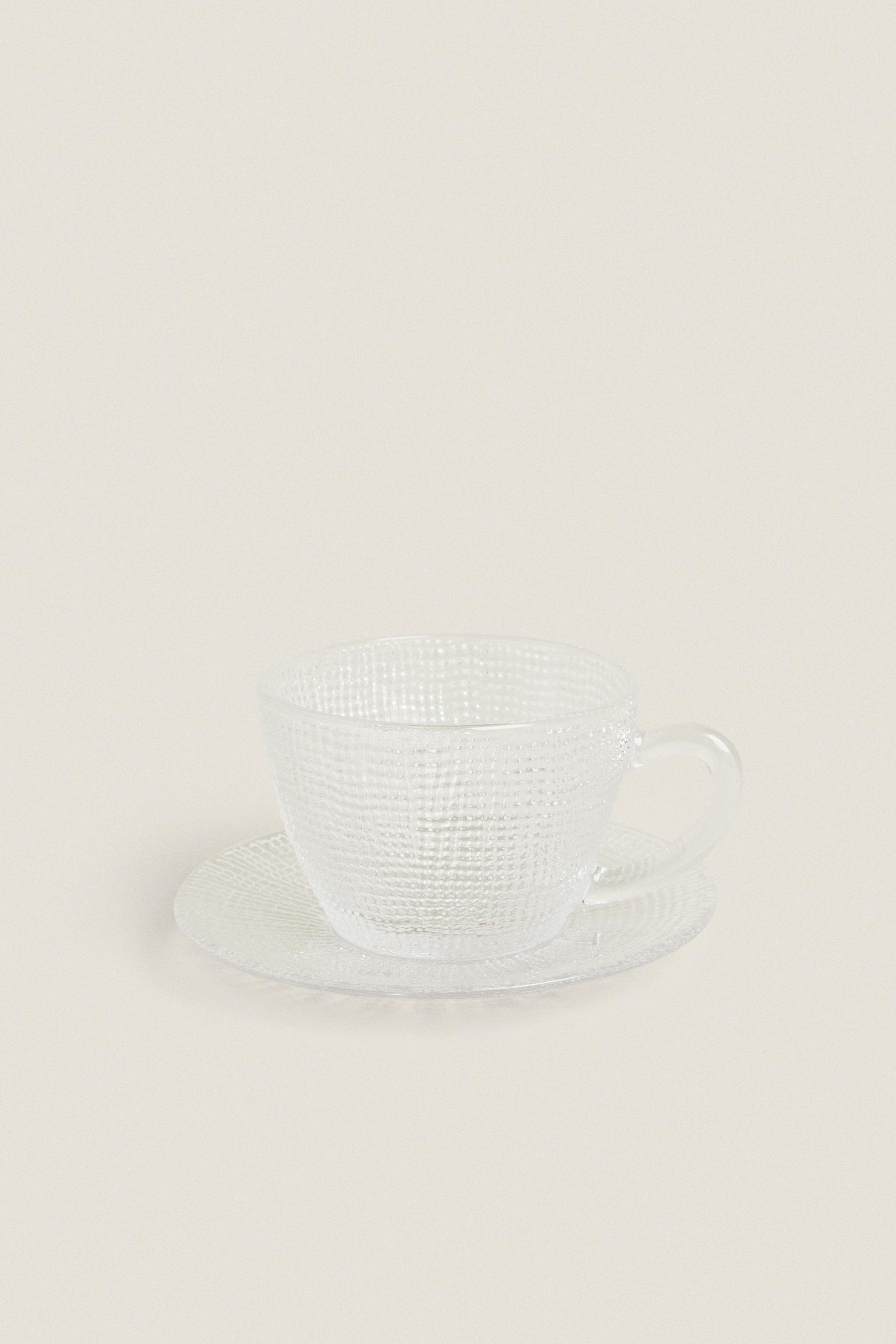 GLASS TEACUP WITH RAISED DESIGN - 990 | ZARA United States