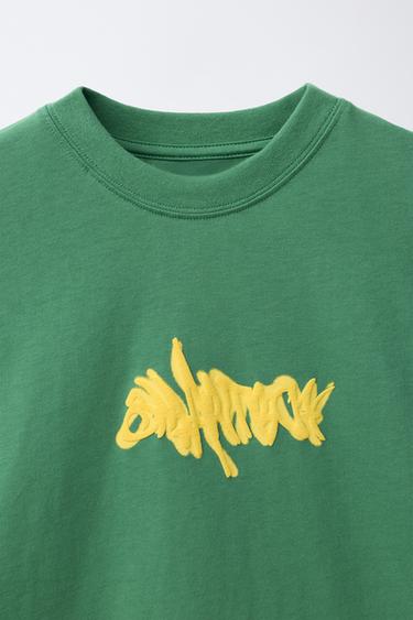 T-SHIRT IMPRIMÉ GRAFFITI - Vert de Zara - Image 2