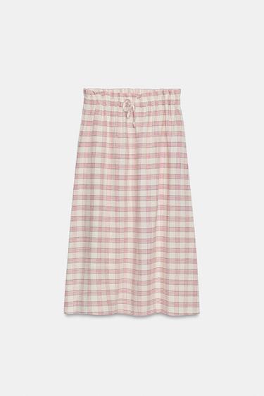 ZW COLLECTION CHECK MIDI SKIRT - Multicoloured by Zara - Image 5