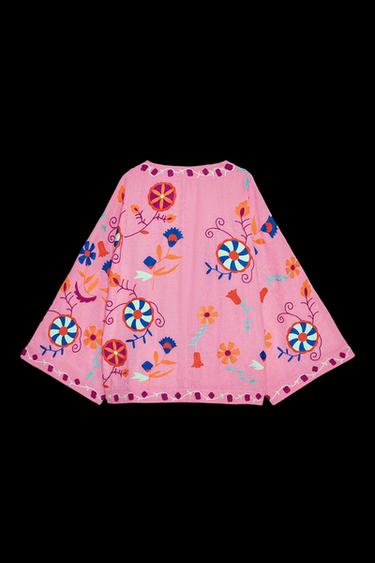 KAFTAN MIT STICKEREI - Rosa von Zara