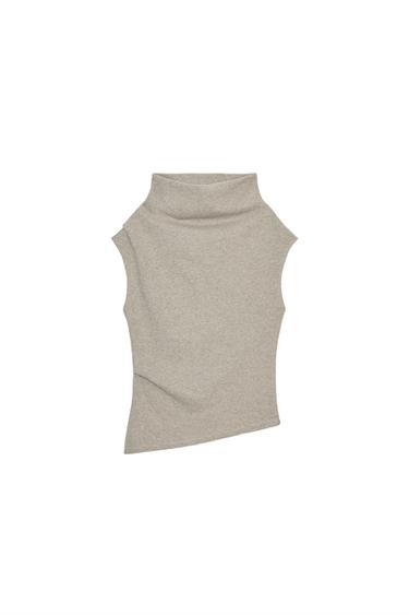SLEEVELESS TOP - Grey by Zara