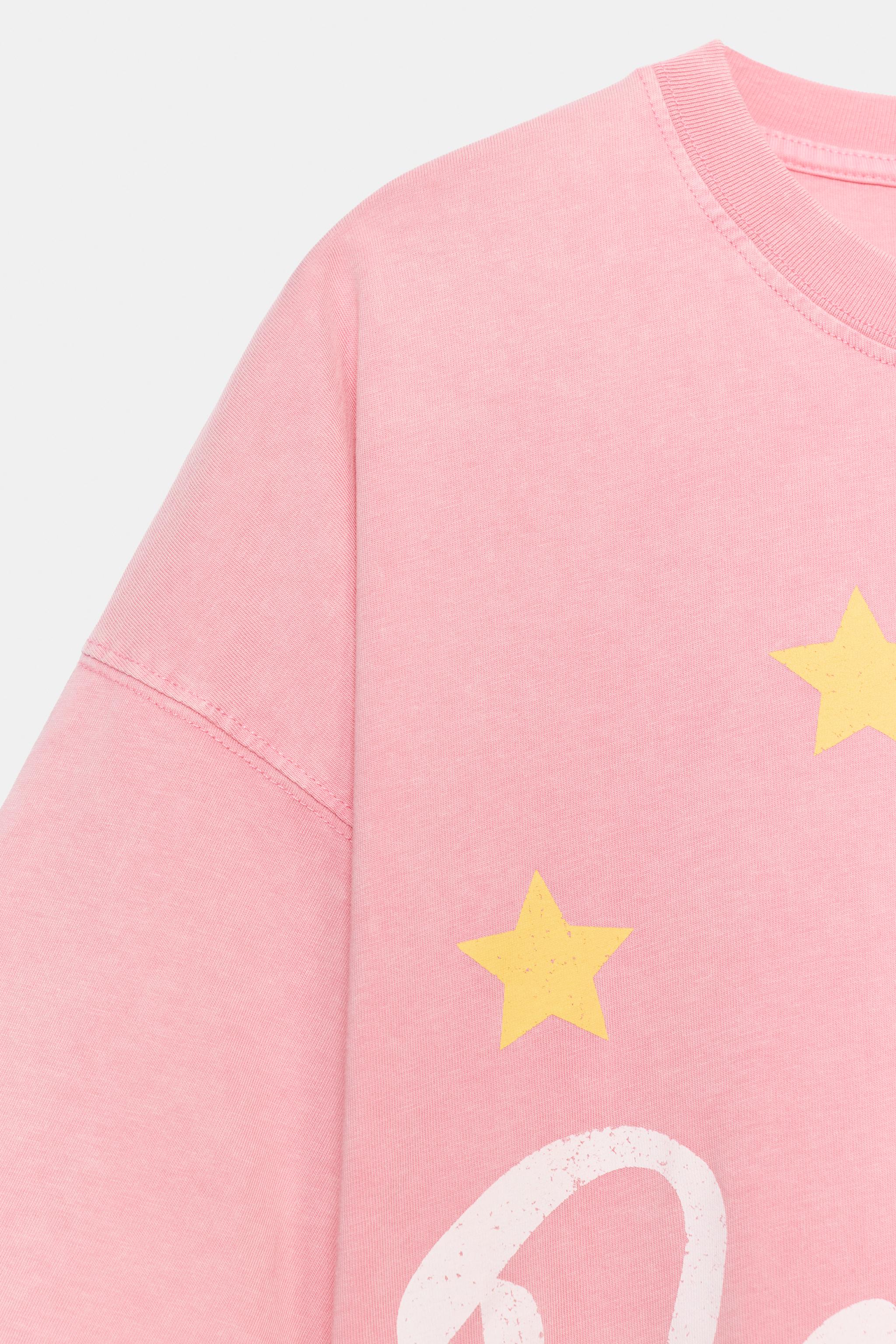 Женские футболки Zara BARBIE® WASHED EFFECT T-SHIRT — фото 7