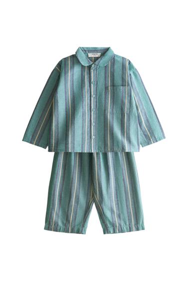 Zara KIDS' STRIPED PYJAMAS - 藍色