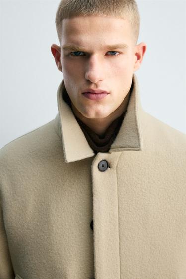 BLOUSON EN MÉLANGE DE LAINE ÉDITION LIMITÉE - Écru de Zara - Image 5