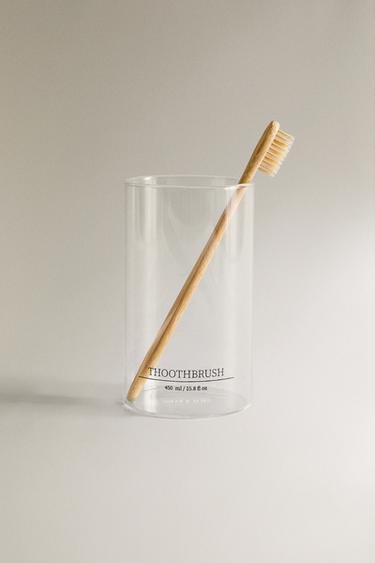 BOROSILICATE GLASS SLOGAN TOOTHBRUSH HOLDER - 990 de Zara - Image 4