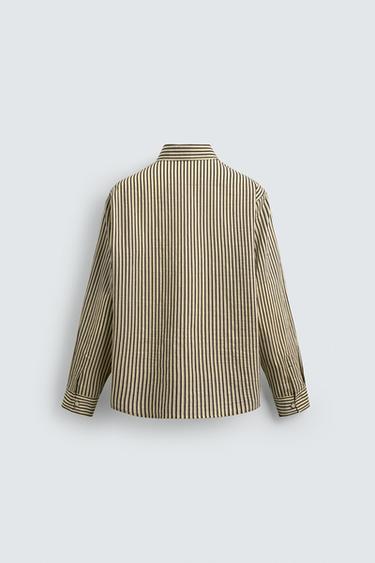 STRIPED FLOWING SHIRT - Butter by Zara - Image 7