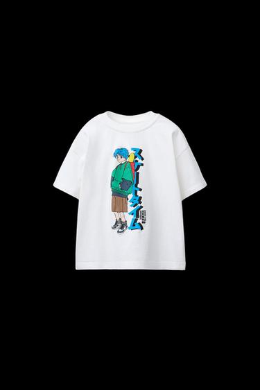 PRINTED T-SHIRT - Oyster-white by Zara - Image 0