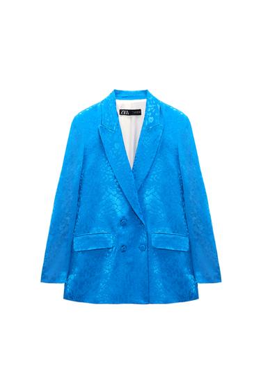 ANIMAL PRINT JACQUARD BLAZER