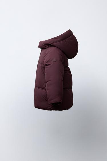 WASSERABWEISENDER STEPPMANTEL MIT KAPUZE - Weinrot von Zara