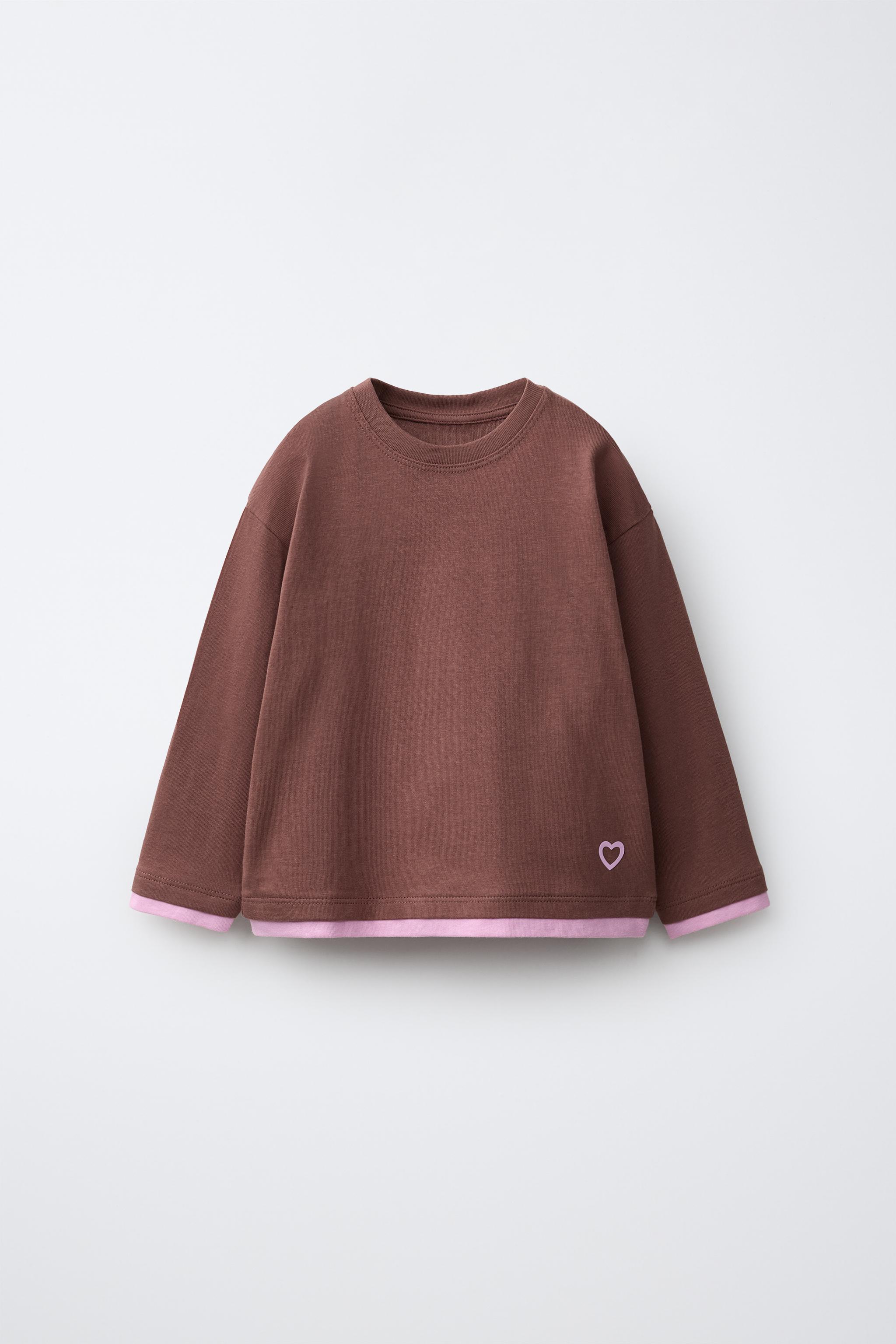 OVERLAY EFFECT T-SHIRT — Chocolate
