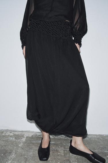 ZW COLLECTION SEQUINNED SKIRT - Black by Zara - Image 1