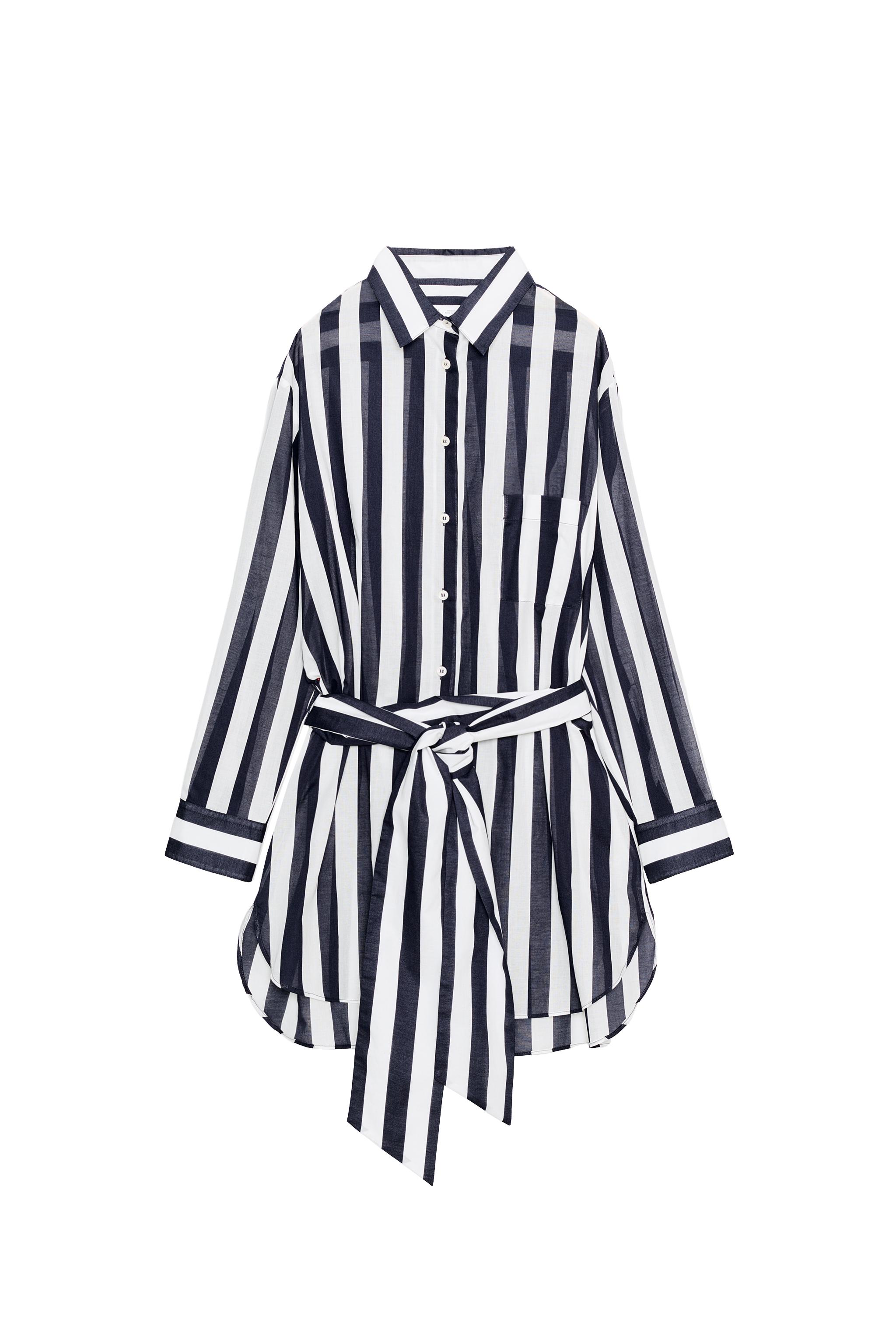 ZW COLLECTION STRIPED SHIRT - White / Navy | ZARA United States