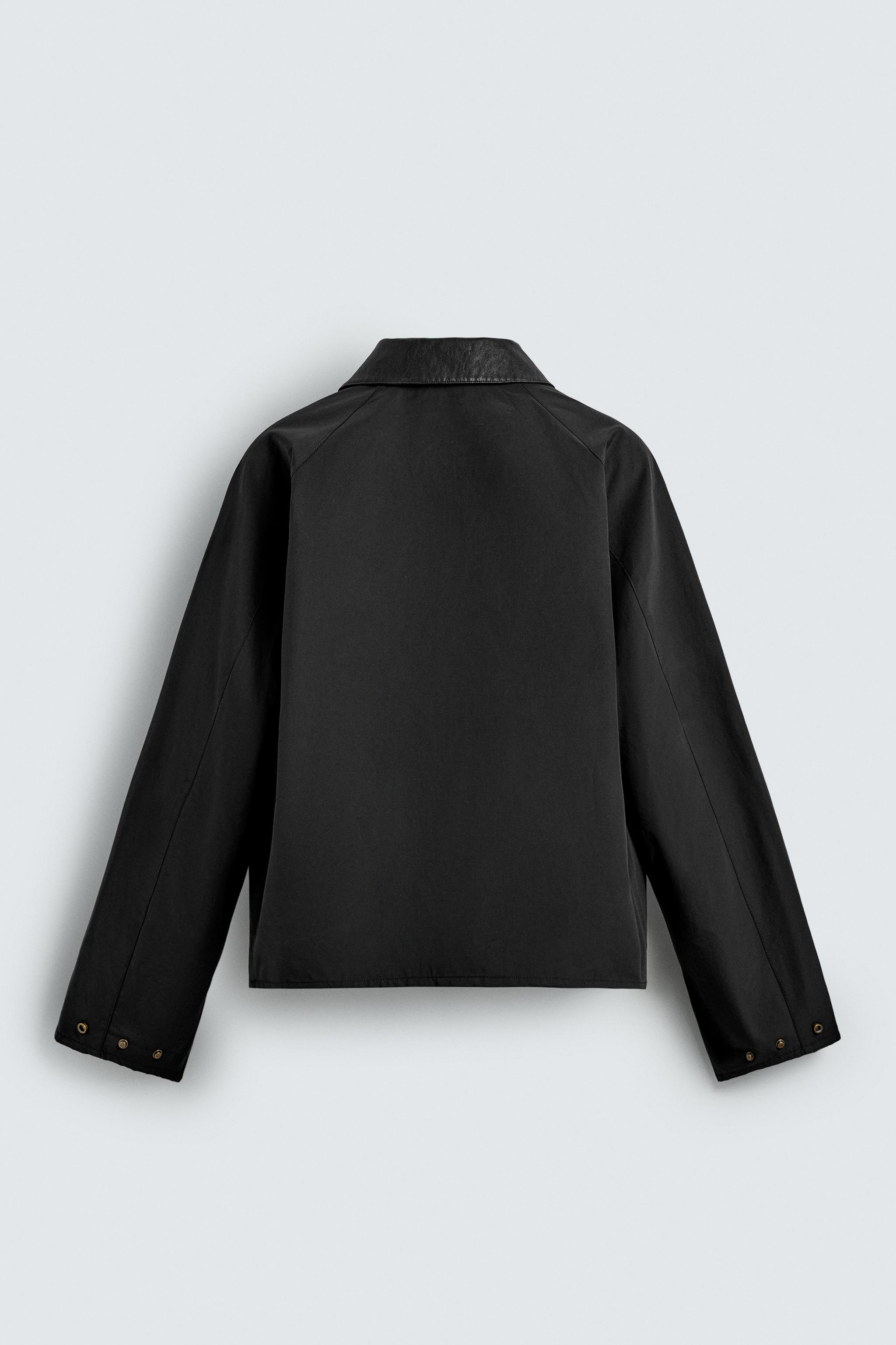 CONTRAST COLLAR OVERSHIRT