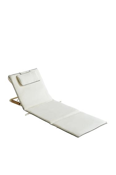 FOLDING BEACH GROUND LOUNGER - Ecru by Zara