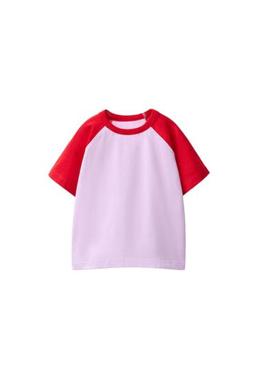 PLAIN RAGLAN SLEEVE T-SHIRT - Red by Zara