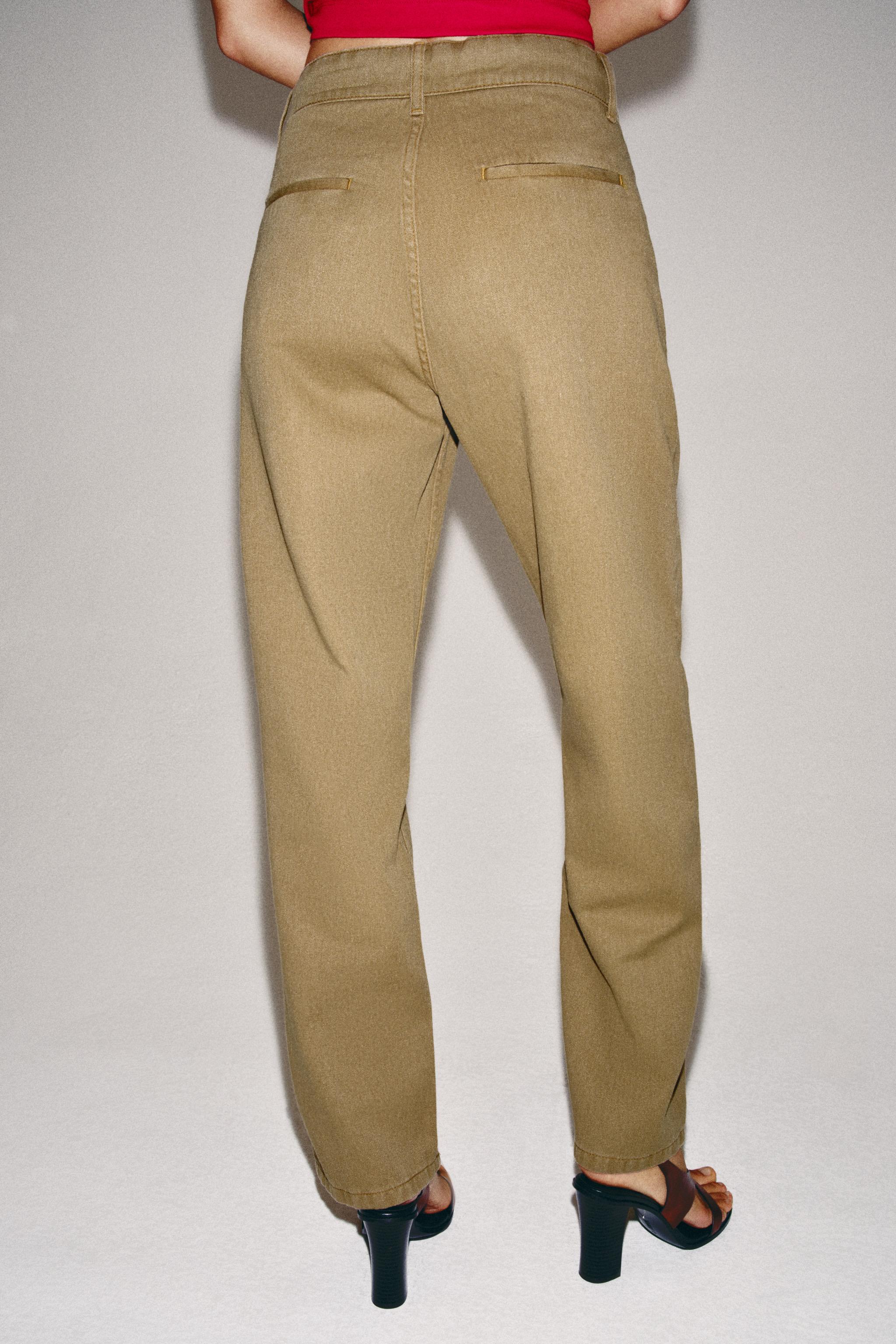 ZW COLLECTION CHINO PANTS - Khaki | ZARA Canada