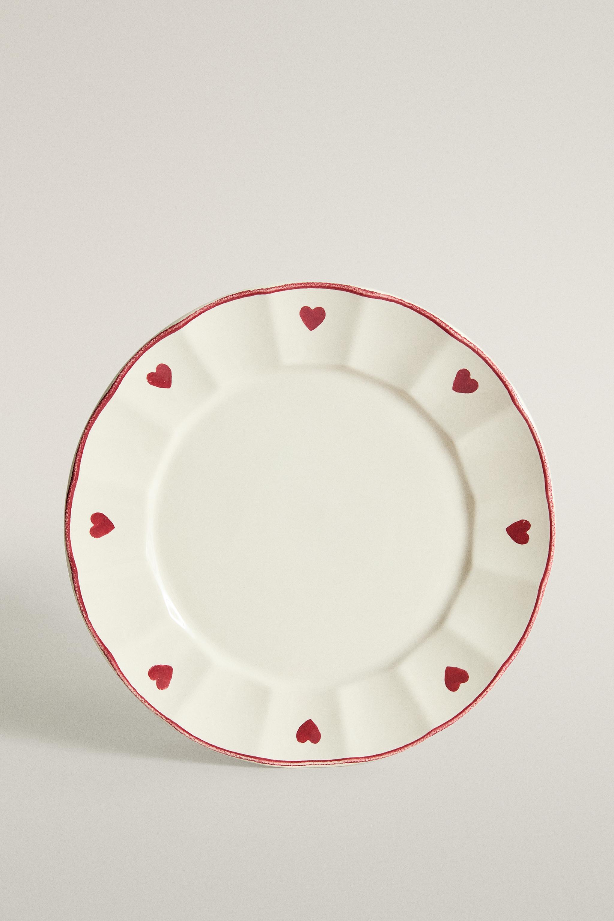 CHRISTMAS HEARTS DESSERT PLATE