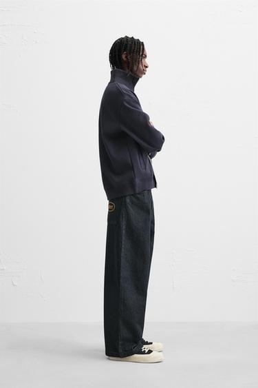 JEAN RELAXED WIDE LEG BRODÉ - Bleu de Zara - Image 3