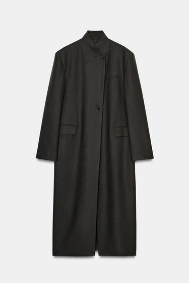 WOOL TWILL COAT ZW COLLECTION LIMITED EDITION - Brown by Zara - Image 6