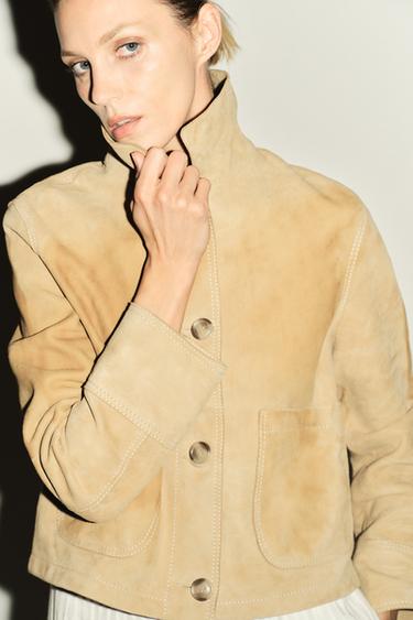 Zara ZW COLLECTION LIMITED EDITION 100% SUEDE JACKET - Butter - Image 0