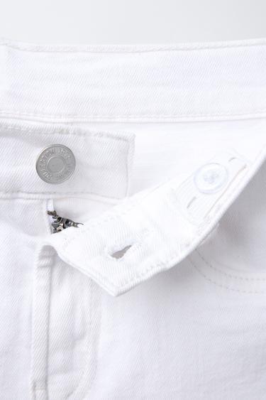 BASIC STRAIGHT DENIM BERMUDA SHORTS - White by Zara - Image 2