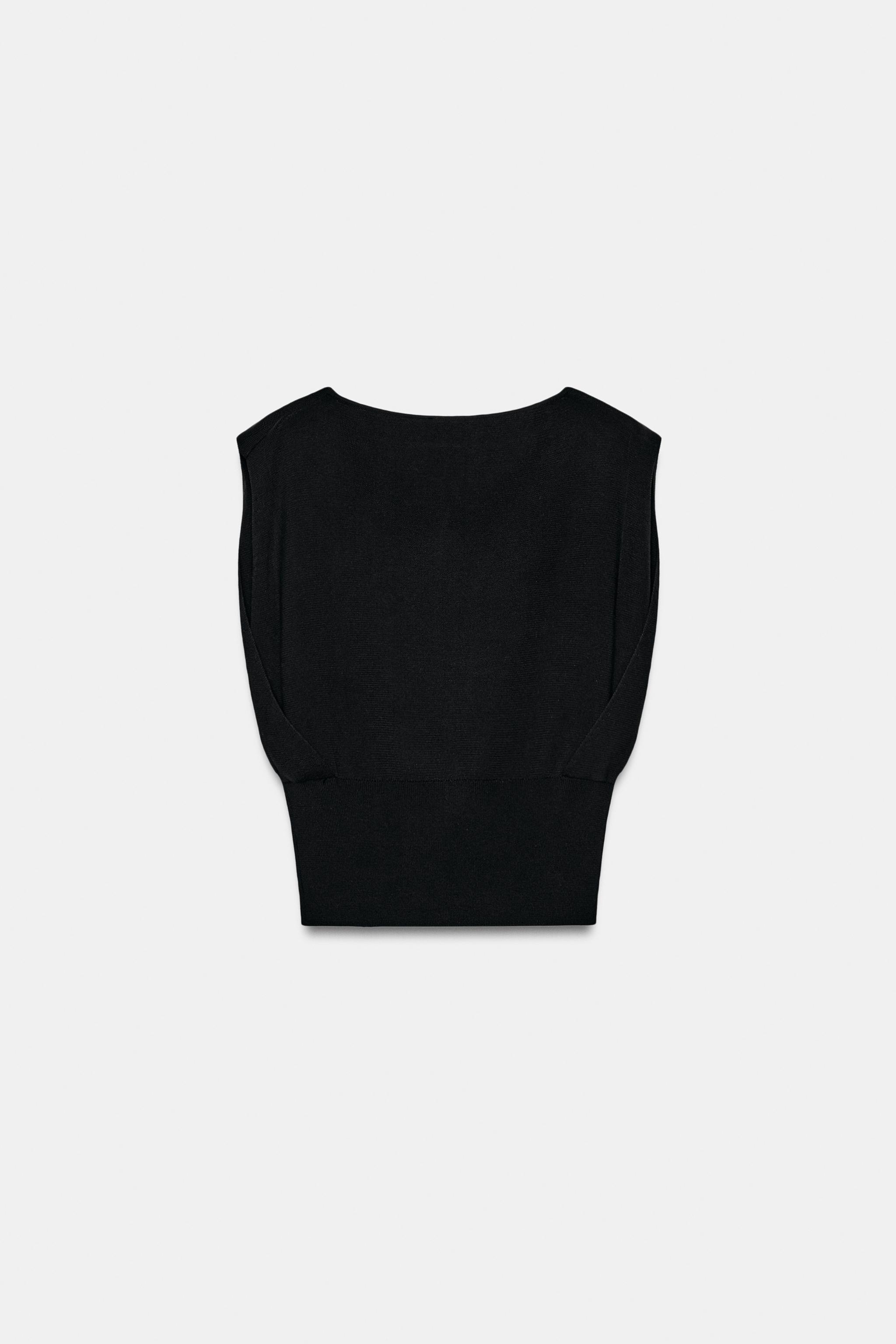 Женские свитеры Zara FITTED WAIST KNIT TOP — фото 6