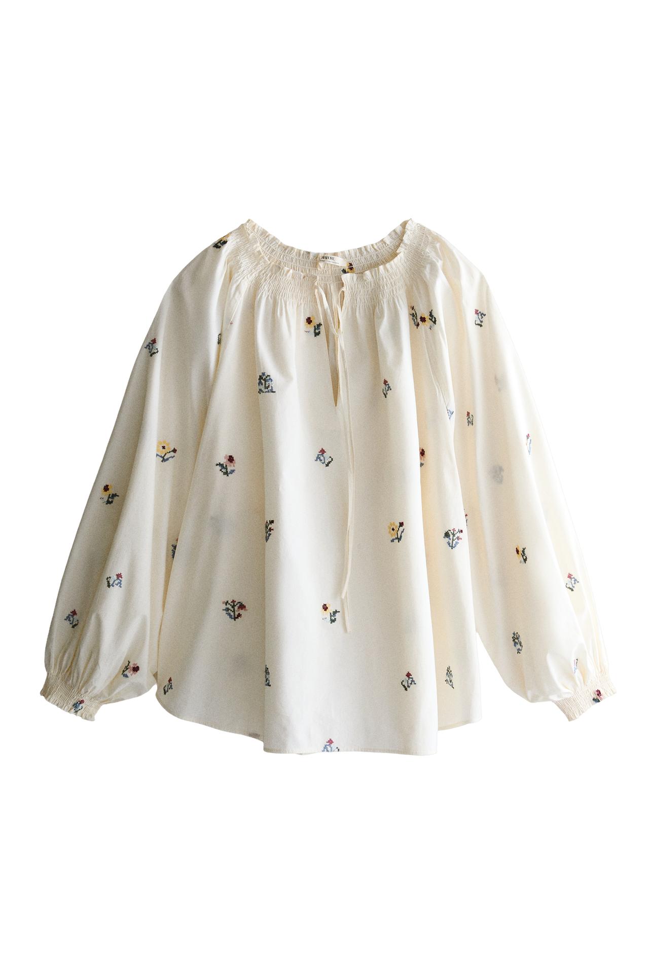 EMBROIDERED FLOWER SHIRT PYJAMA