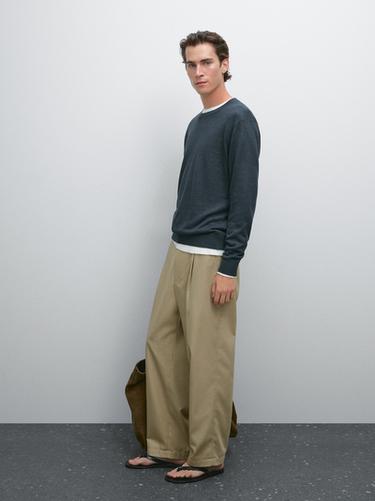 Zara 100% linen knit sweater - crocodile - Image 0