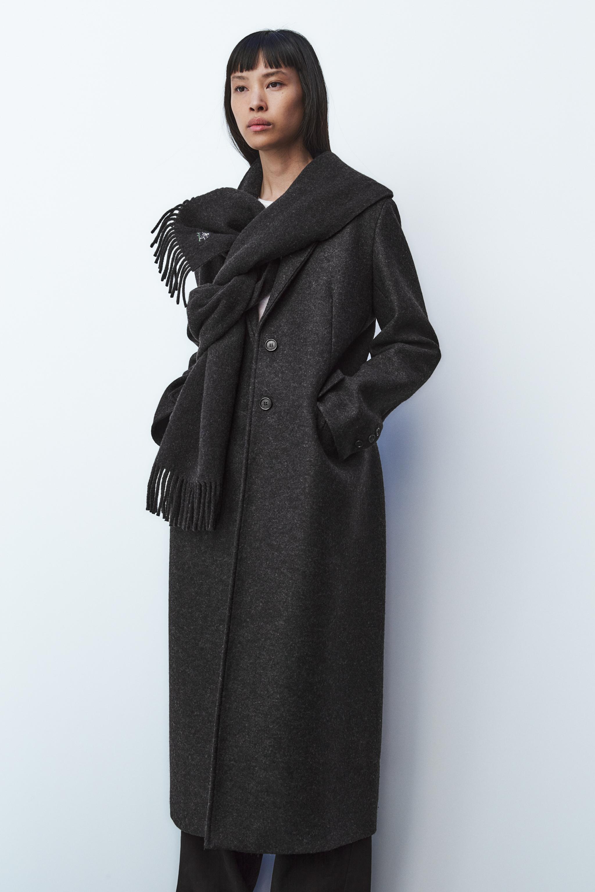 Zara gray hot sale wool coat