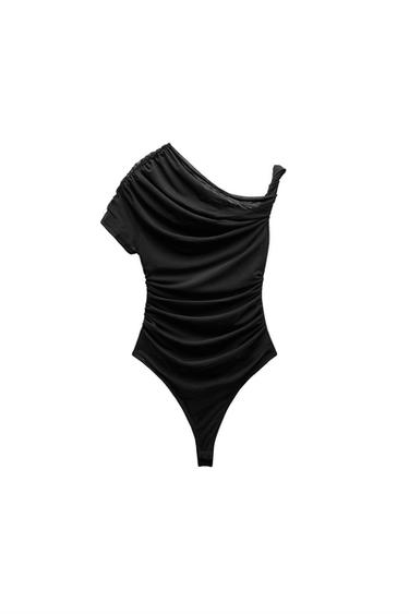 KNOTTED ASYMMETRIC BODYSUIT