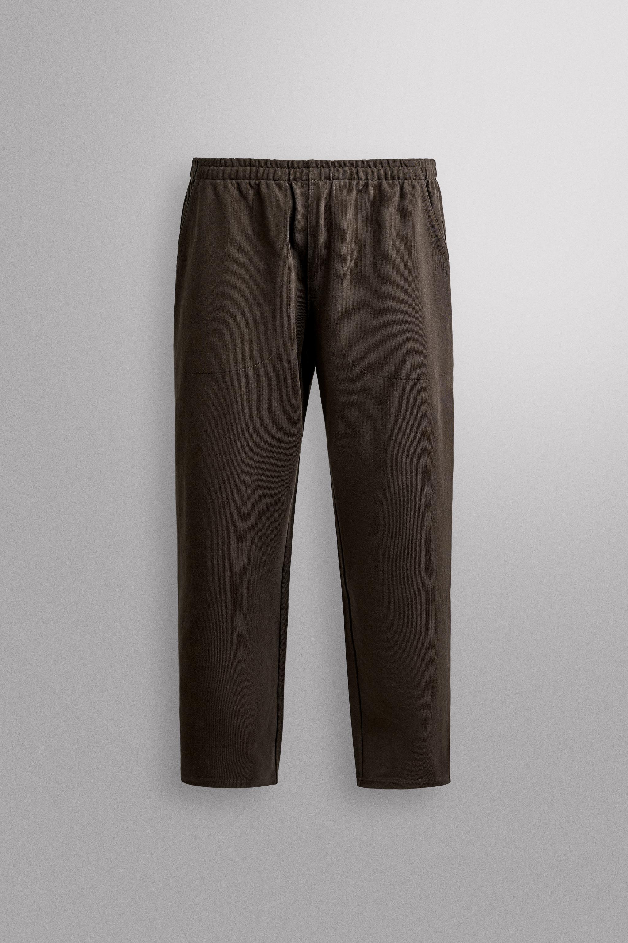 Мужские брюки Zara HEAVYWEIGHT RELAXED FIT JOGGERS — фото 6